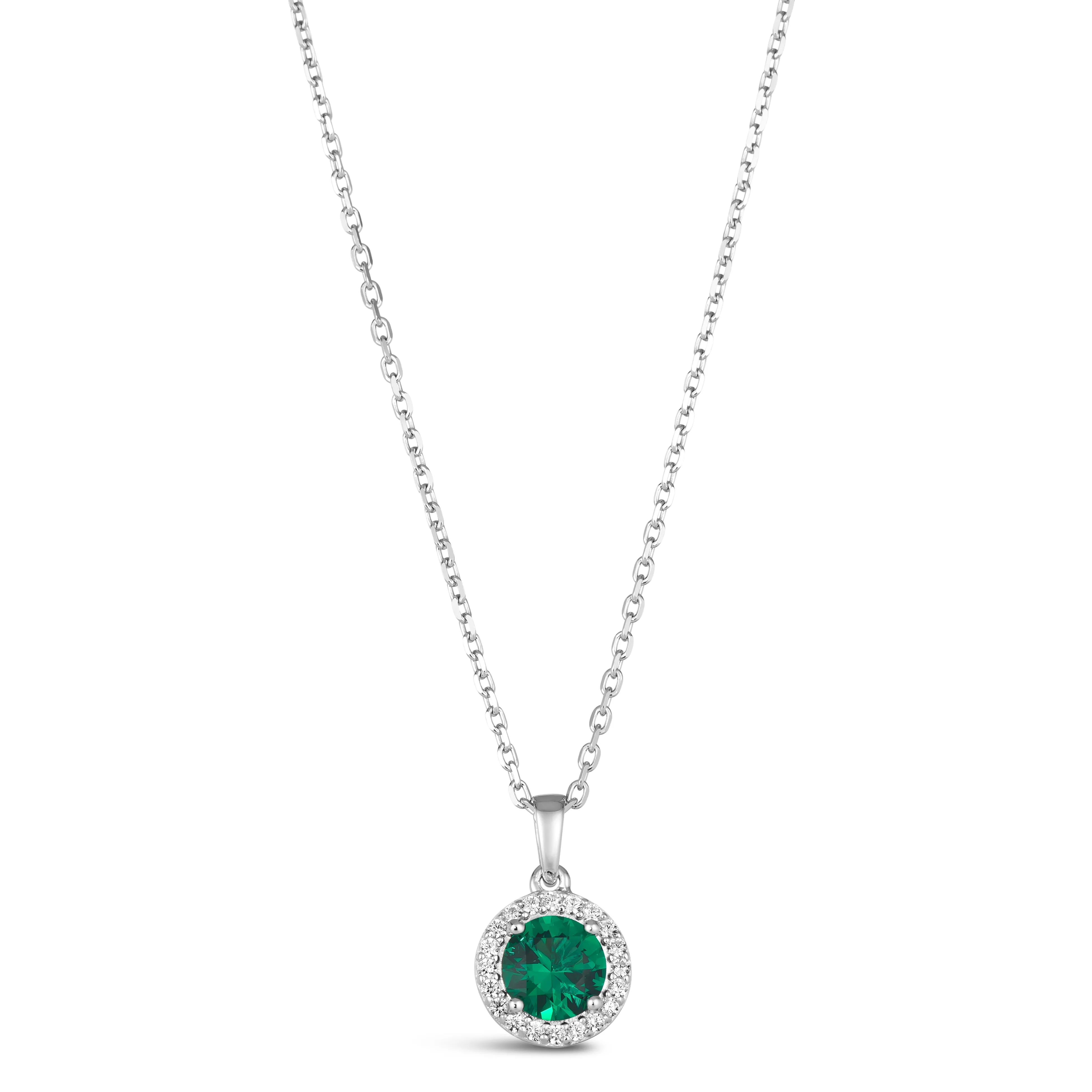 1.50 Carat Mini Halo Gem Necklace