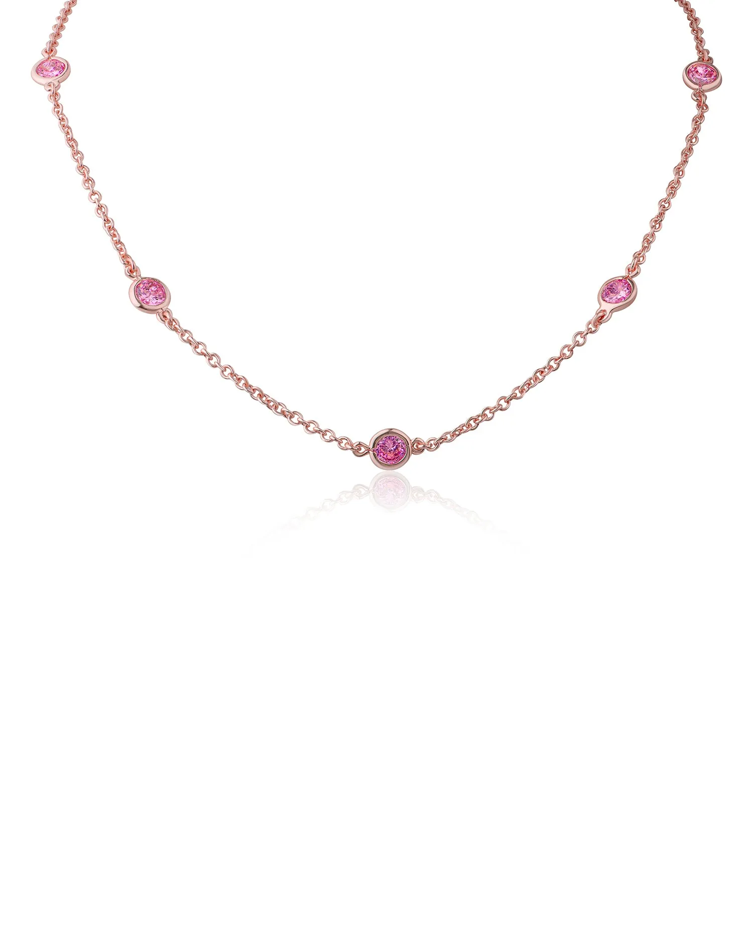16" Pink Station Necklace