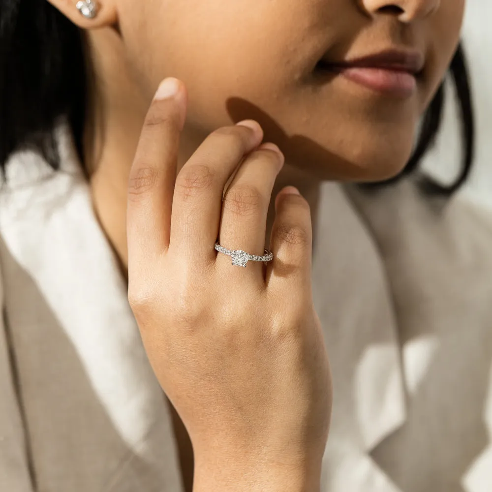 18ct White Gold .75ct Diamond Comet Ring