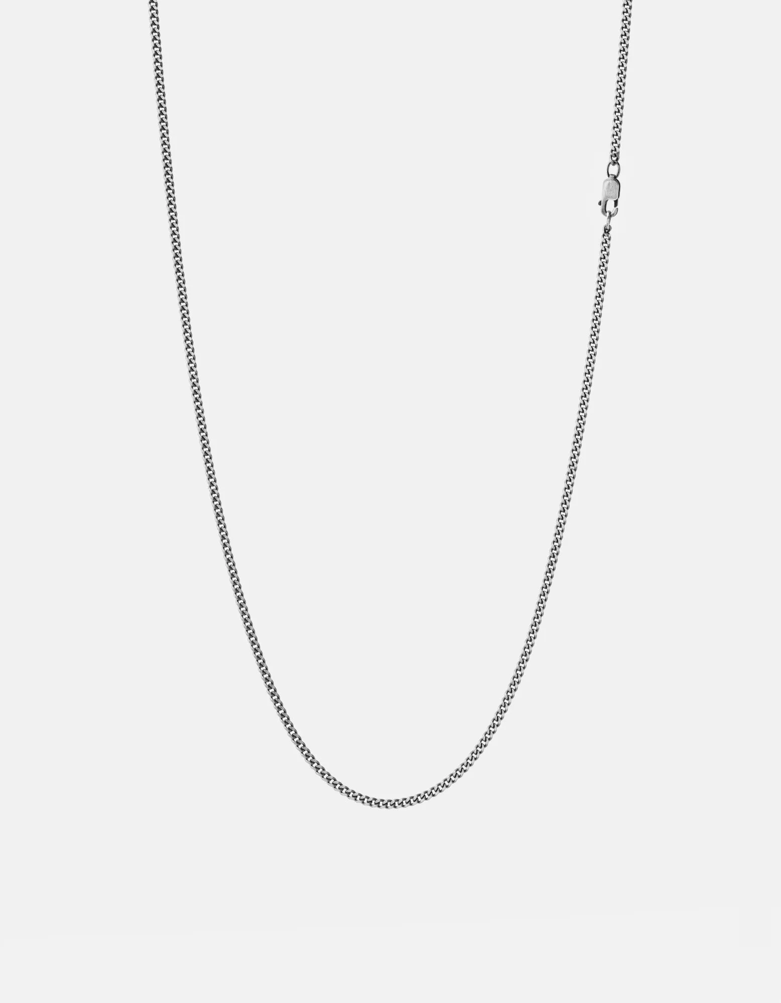 2mm Cuban Chain Necklace, Sterling Silver