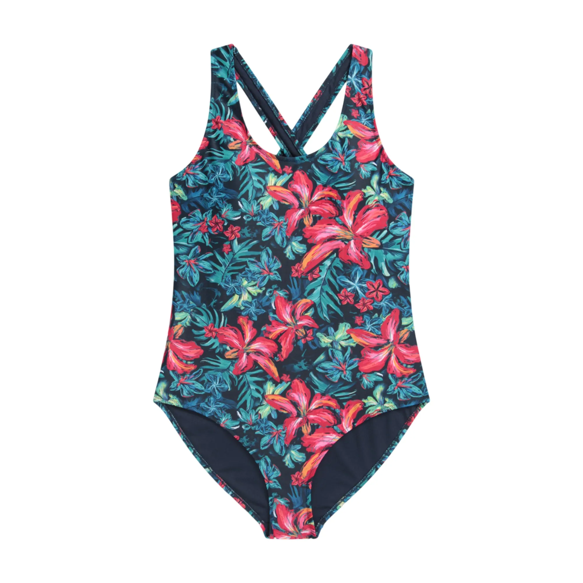 Animal Womens/Ladies Mia Floral Cross Back One Piece Swimsuit