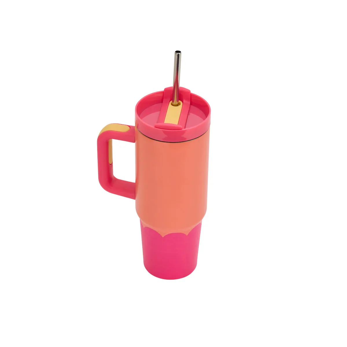 Annabel Trends Super Sip Wave Stainless Steel Orange/Pink 850ml