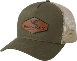 BASSDASH Trucker Hat Embroidered Patch Adjustable Baseball Cap Mesh Back Fishing Hat