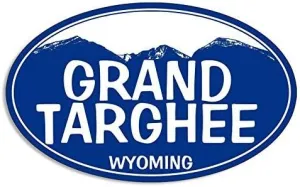 Blue Mountain Oval Grand Targhee Sticker Decal (Snow ski Skiing Resort) Size: 3 x 5 inch