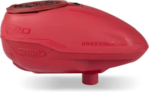 Bunkerkings CTRL2 Electronic Paintball Loader/Hopper (Dark Red)