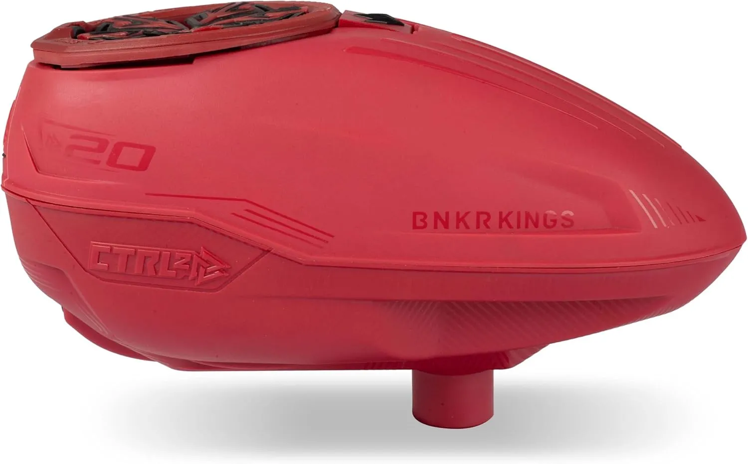 Bunkerkings CTRL2 Electronic Paintball Loader/Hopper (Dark Red)