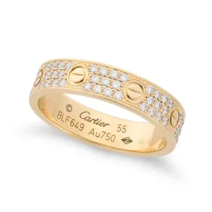 Cartier Diamond Yellow Gold Love Ring