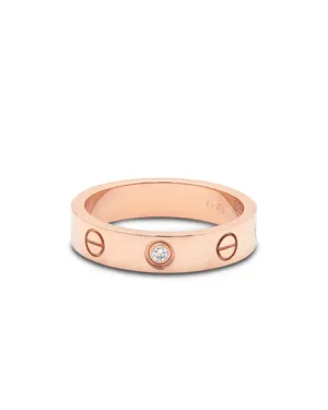 Cartier Rose Gold Diamond Love Ring