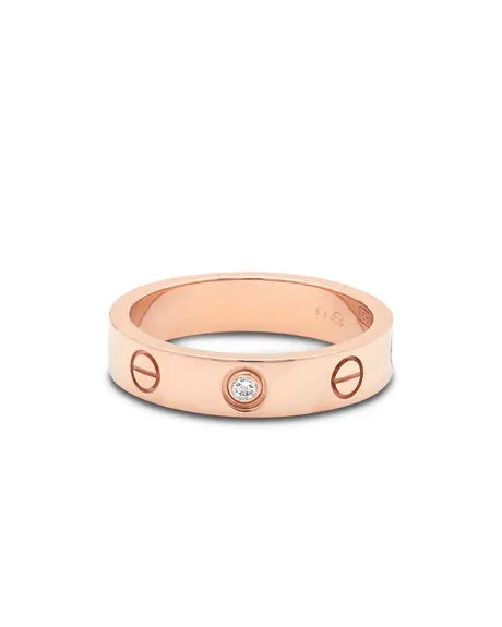 Cartier Rose Gold Diamond Love Ring