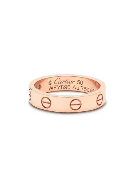 Cartier Rose Gold Diamond Love Ring