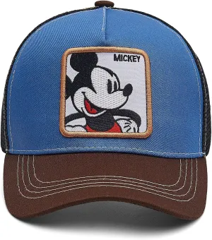 Cartoon Baseball Cap for Men Women, Adjustable Mesh Trucker Hat Anime Embroidered Design Snapback