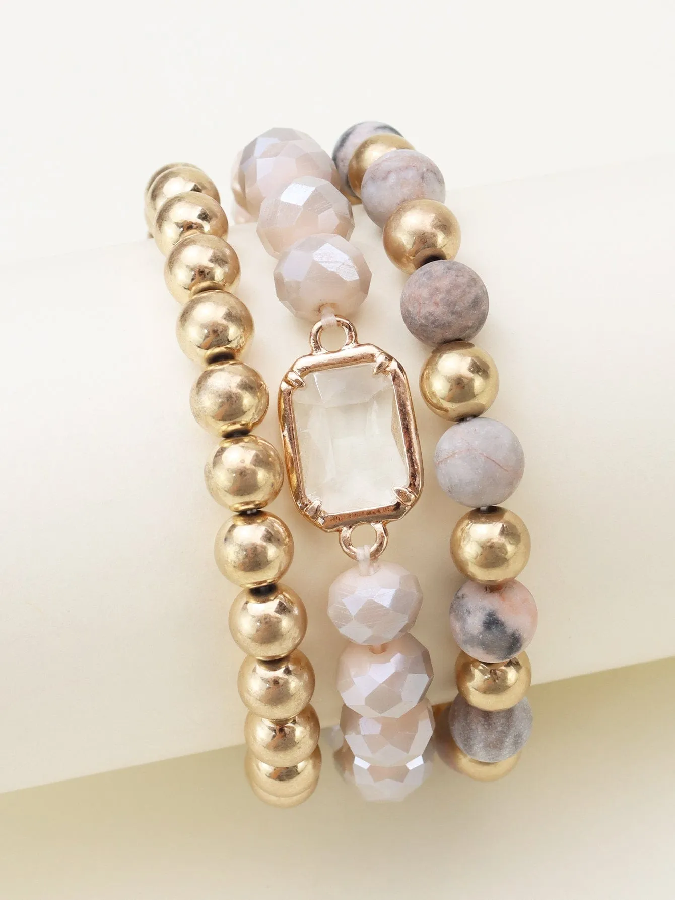 CB2174 Nora Multi Strand Beaded Bracelet