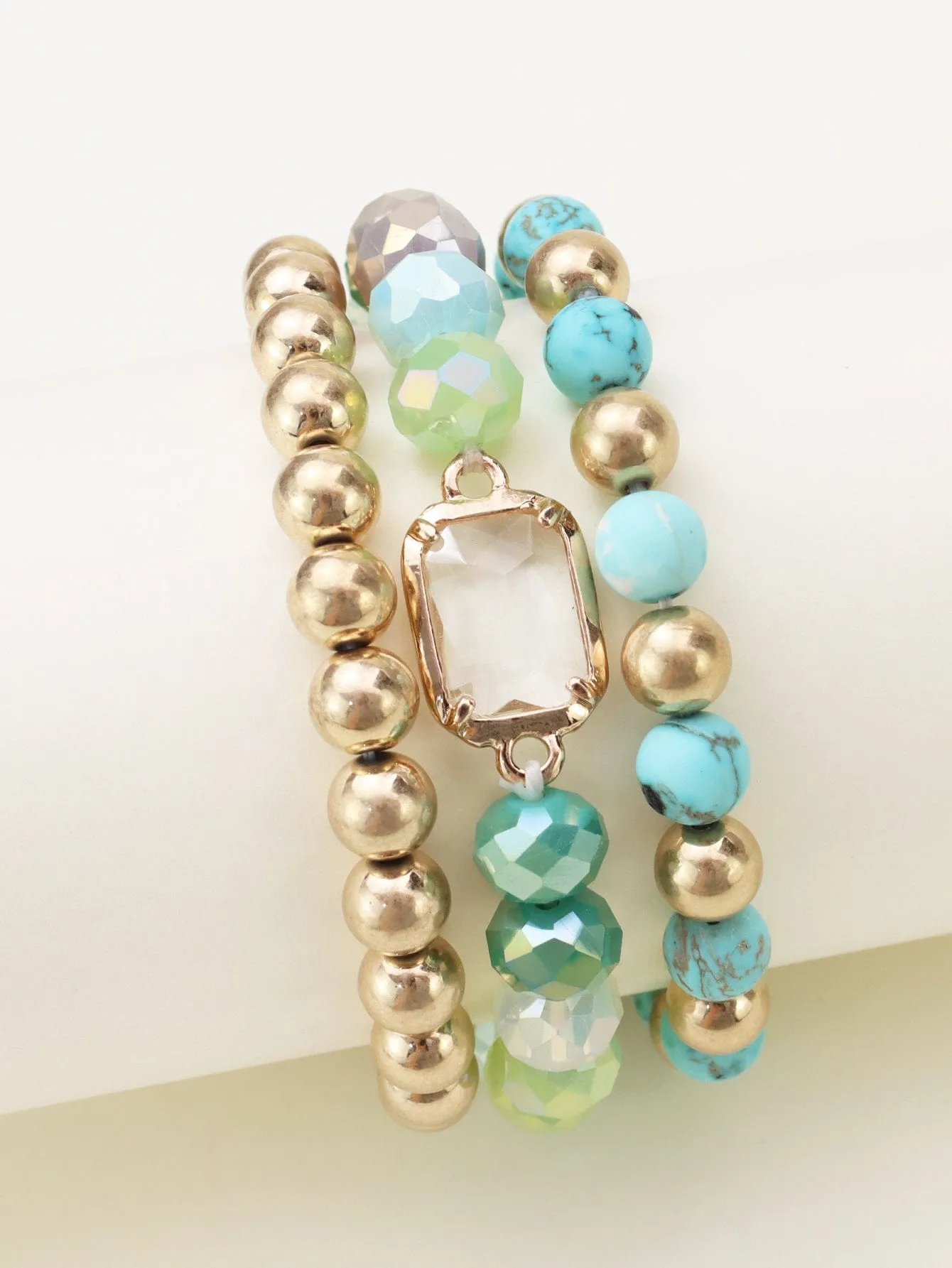 CB2174 Nora Multi Strand Beaded Bracelet