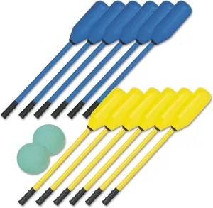 Champion Sports Soft Polo Set, Blue/Yellow, 24" L Sticks