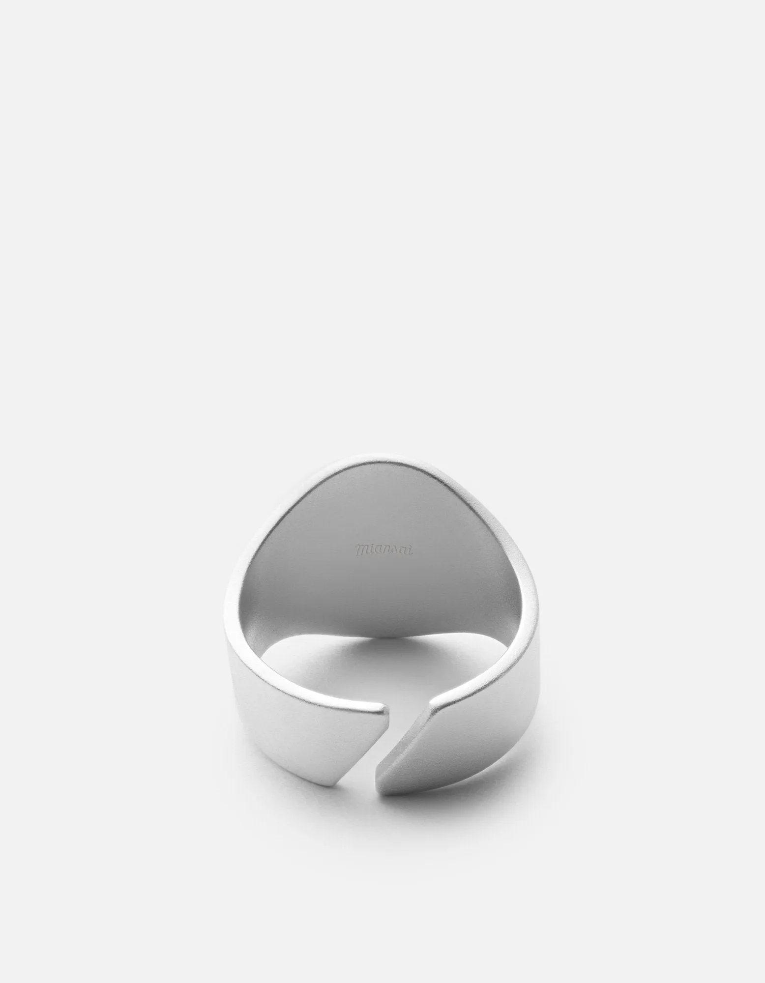 Cigar Band, Matte Sterling Silver