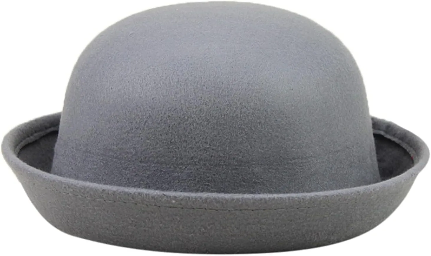 Classic Bowler Hat Fedora Hats Winter Men Women Woolen Roll-up Brim Cloche Hats Trendy Woolen Bowler Hat
