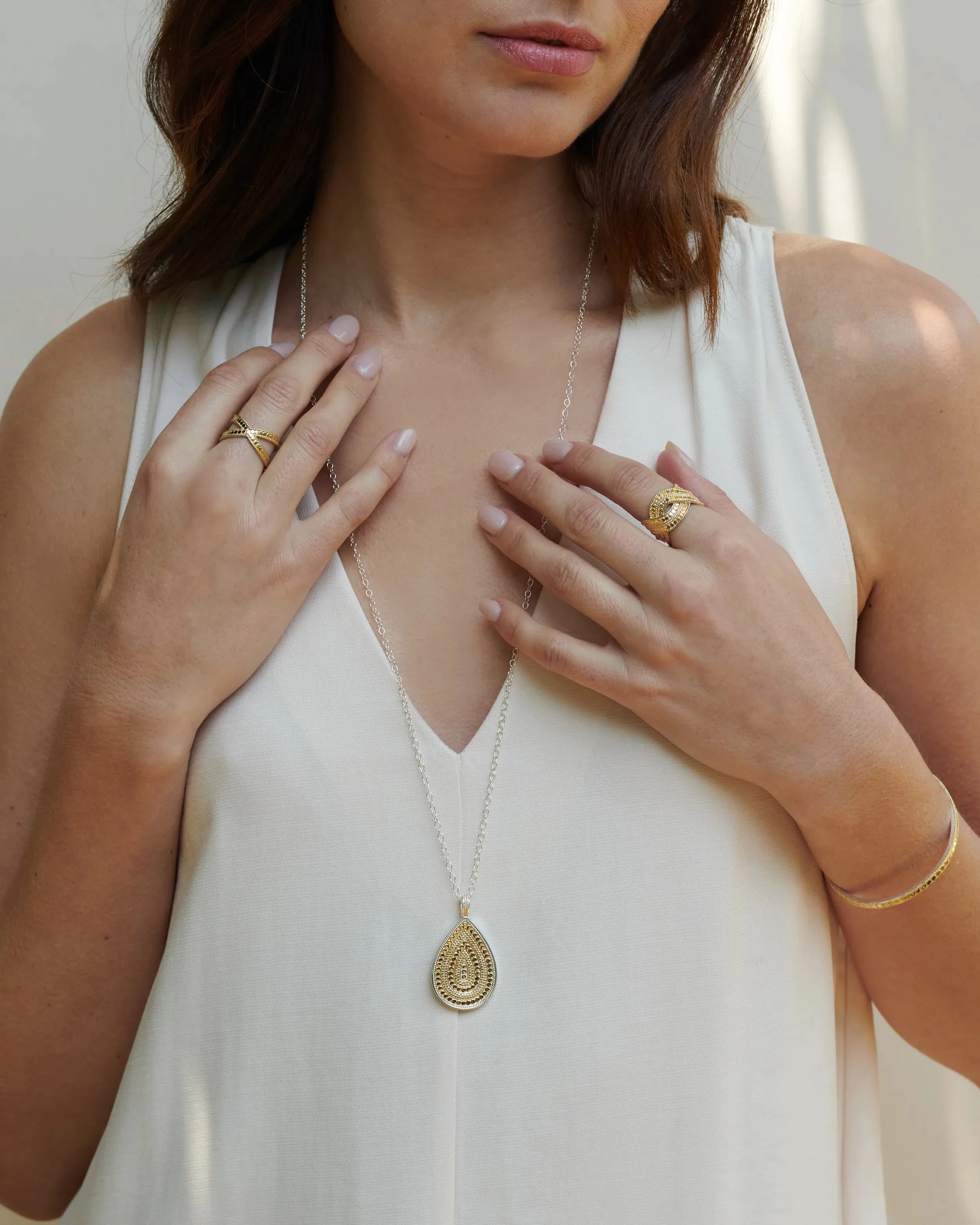 Classic Large Teardrop Necklace - Reversible