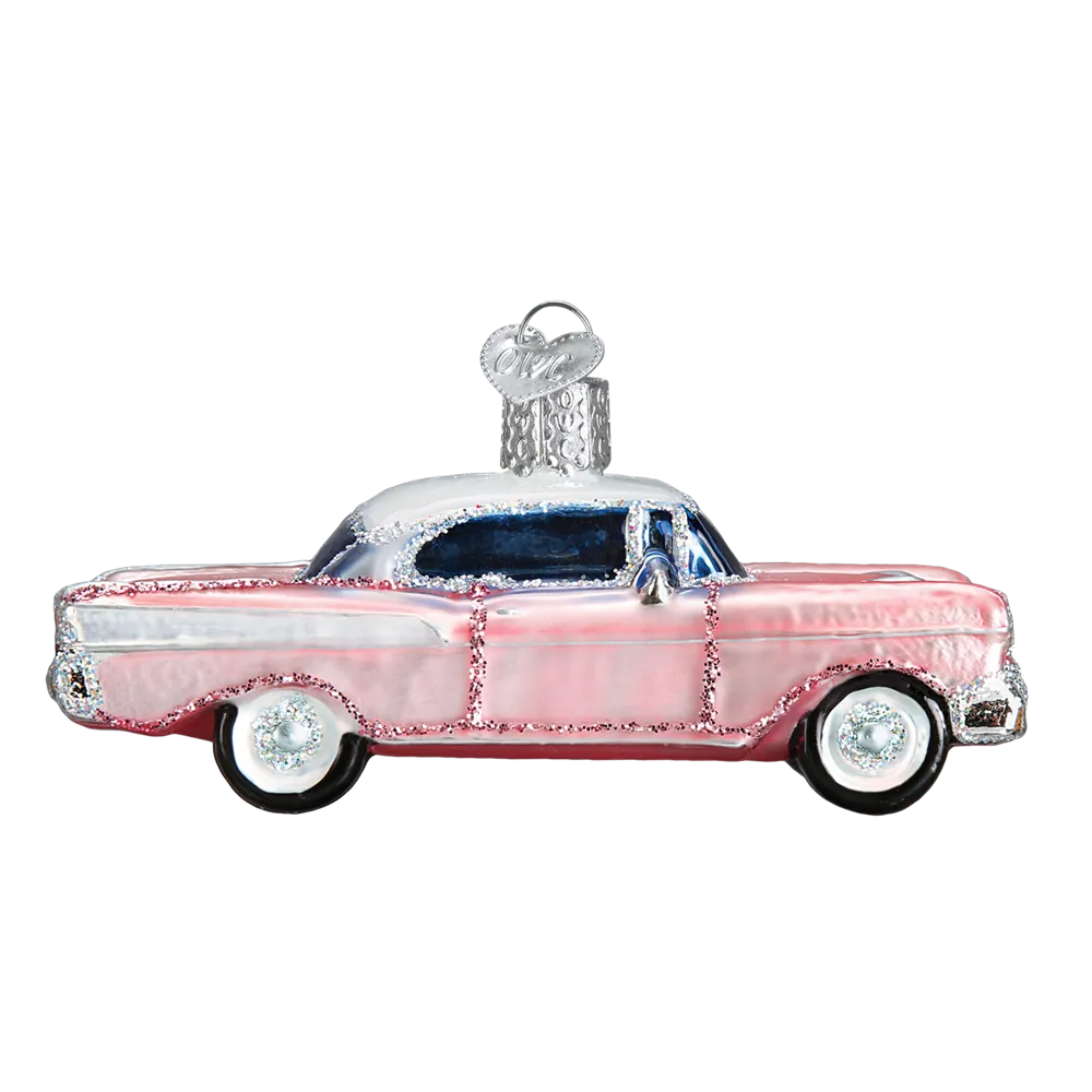 Classic Pink Car Ornament - 1950's