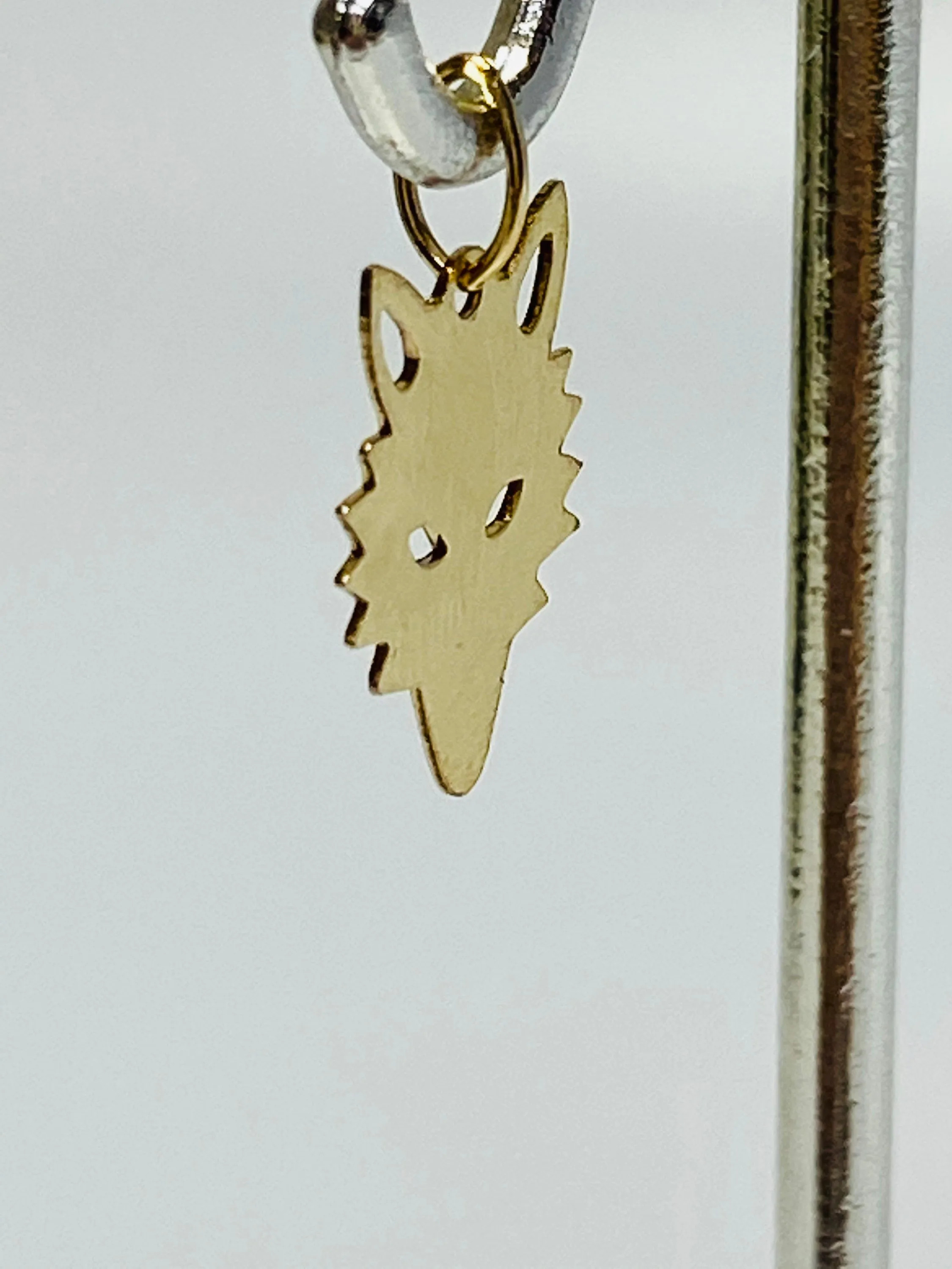 Cool & Exotic 0.5mm X 13mm 14k Gold Filled Fox Shaped Findings/Charms. Sku #523-C