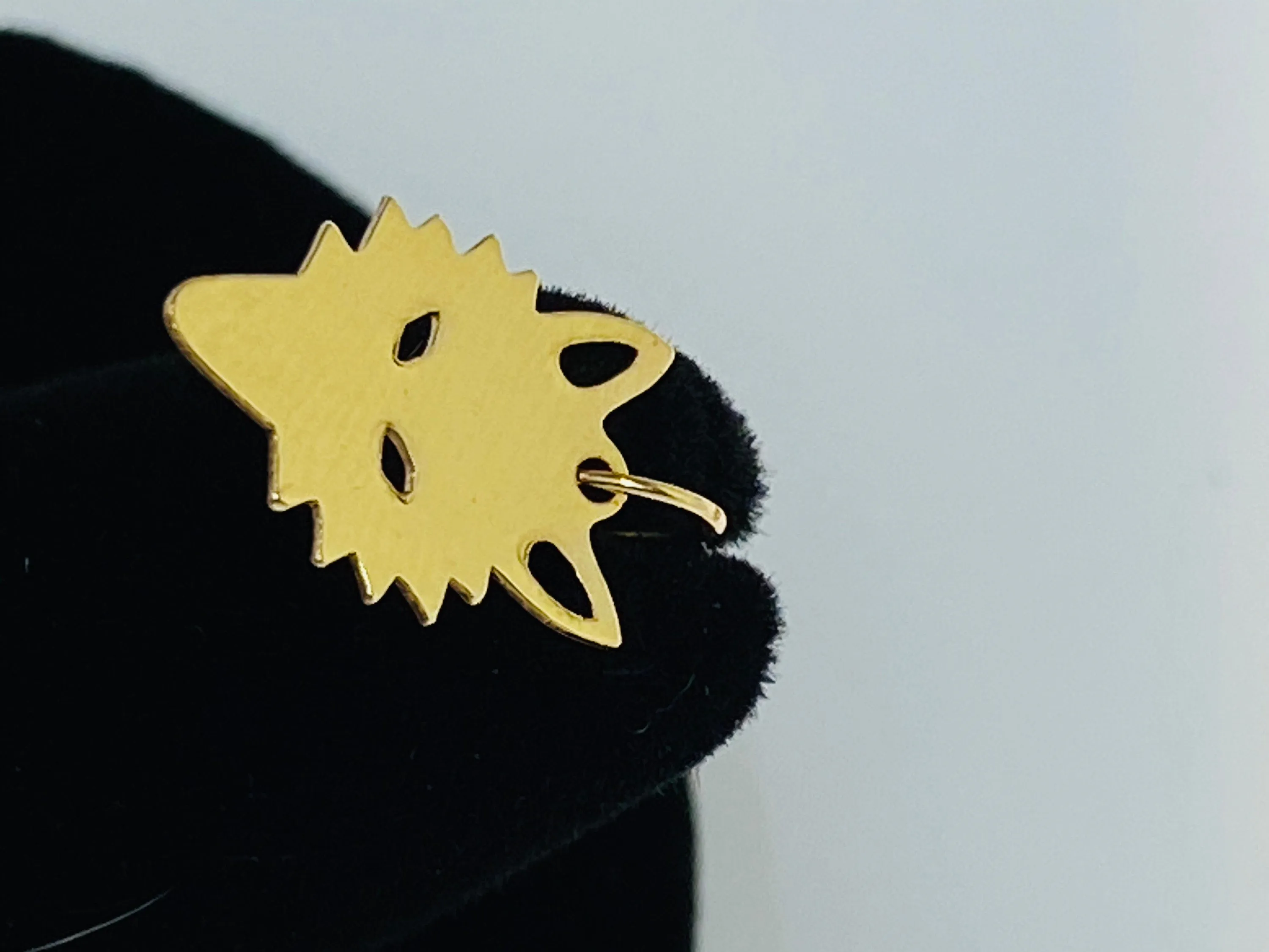 Cool & Exotic 0.5mm X 13mm 14k Gold Filled Fox Shaped Findings/Charms. Sku #523-C