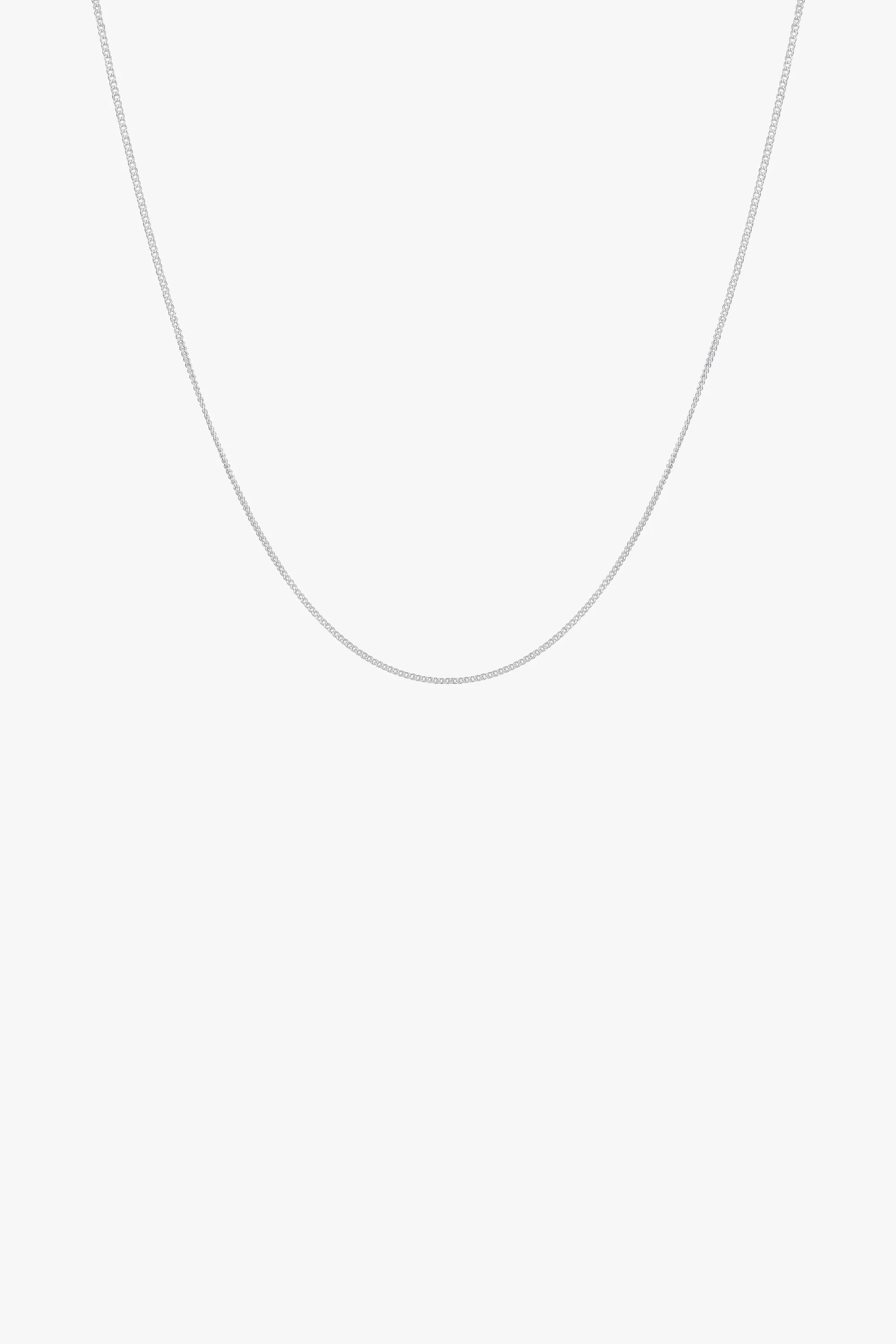 Curb chain necklace silver (45cm or 55cm)