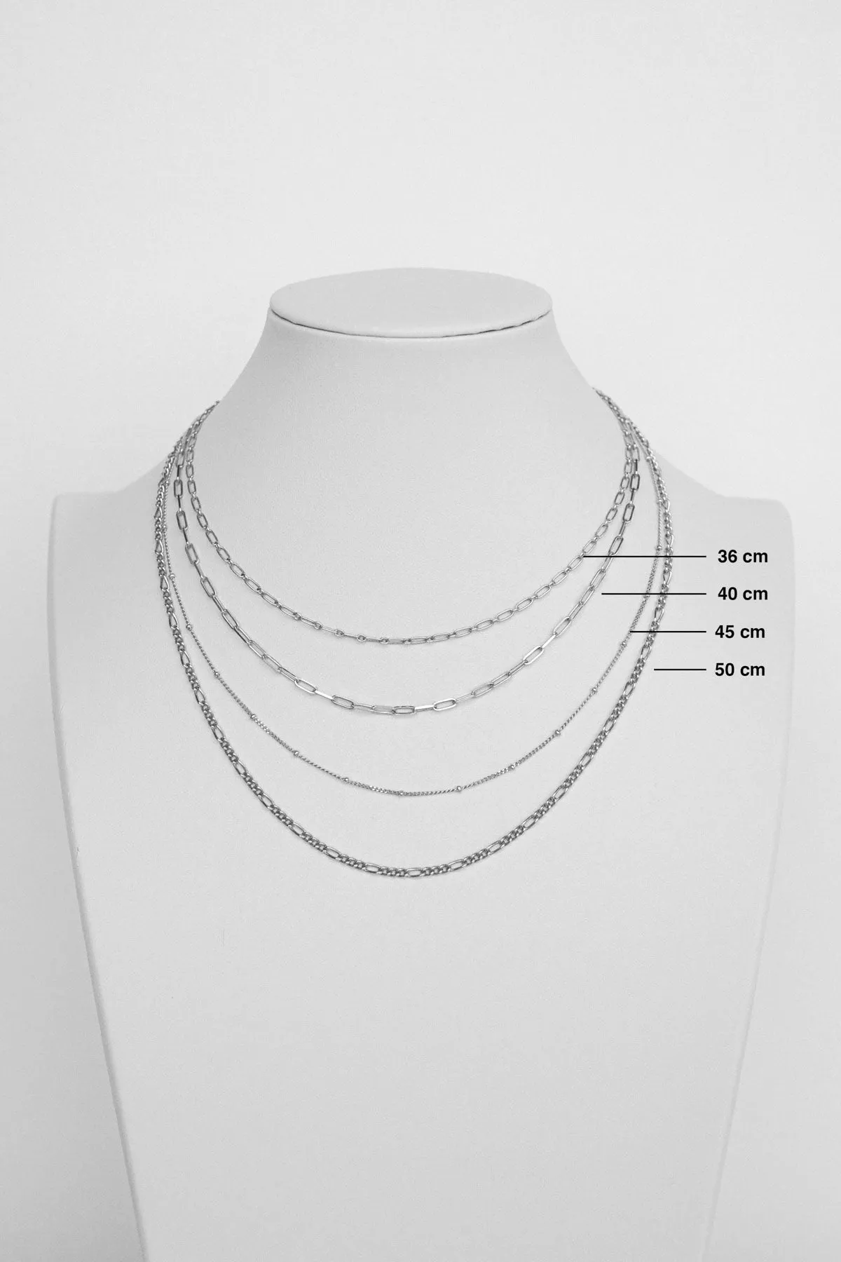 Curb chain necklace silver (45cm or 55cm)