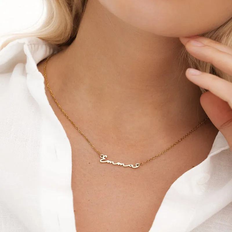Custom Elegant Signature Name Necklace