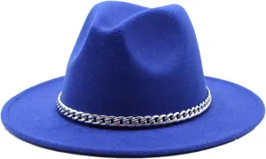 Dcvmvmn Women Winter Fedoras Hats Formal Wedding Jazz Hats Men Panama Church Hat Royal Blue Dcvmvmn Women Winter Fedoras Hats Formal Wedding Jazz Hats Men Panama Church Hat Royal Blue