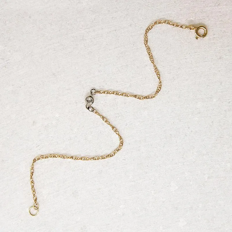 Delicate Diamond Two-Tone Gold Bracelet by brunet