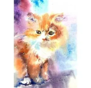 Diamond painting - Kitten  27x38sm