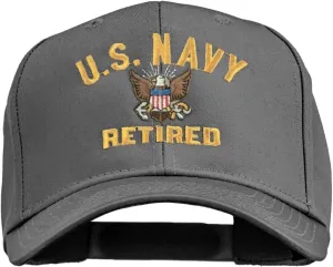 e4Hats.com US Navy Retired Military Embroidered Cap