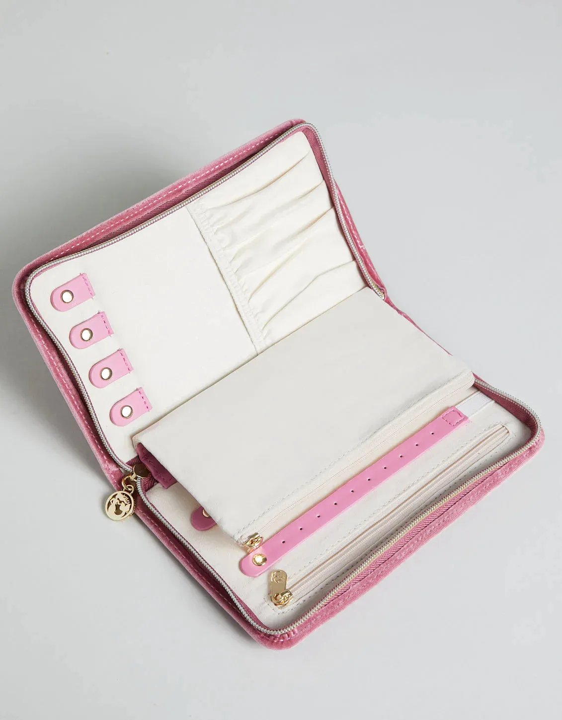 Embroidered Jewelry Travel Portfolio Rouge Velvet