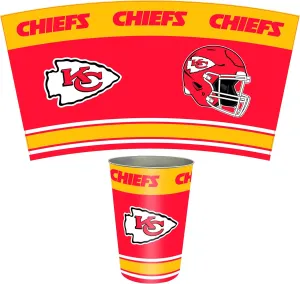 FANMATS 34680 NFL - Kansas City Chiefs Wastebasket | Red | 15"x10.5"x10.5" | Primary Logo, Helmet, & Wordmark