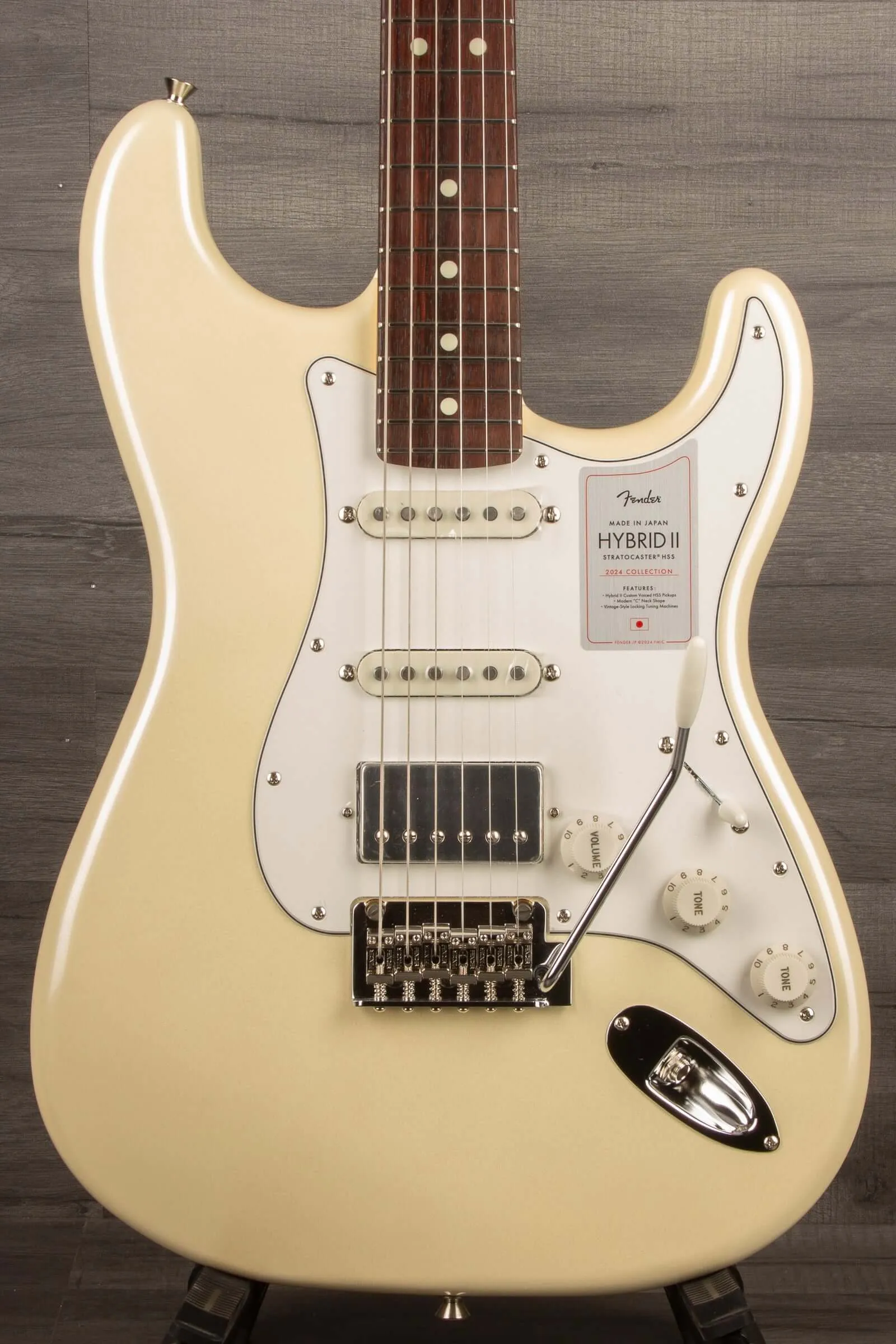 Fender Japanese Ltd 2024 HYBRID II STRAT HSS Electric Guitar RW - Olympic Pearl