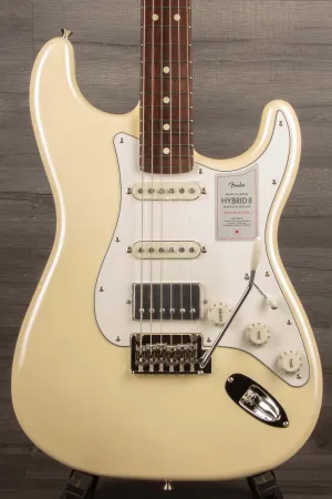 Fender Japanese Ltd 2024 HYBRID II STRAT HSS Electric Guitar RW - Olympic Pearl