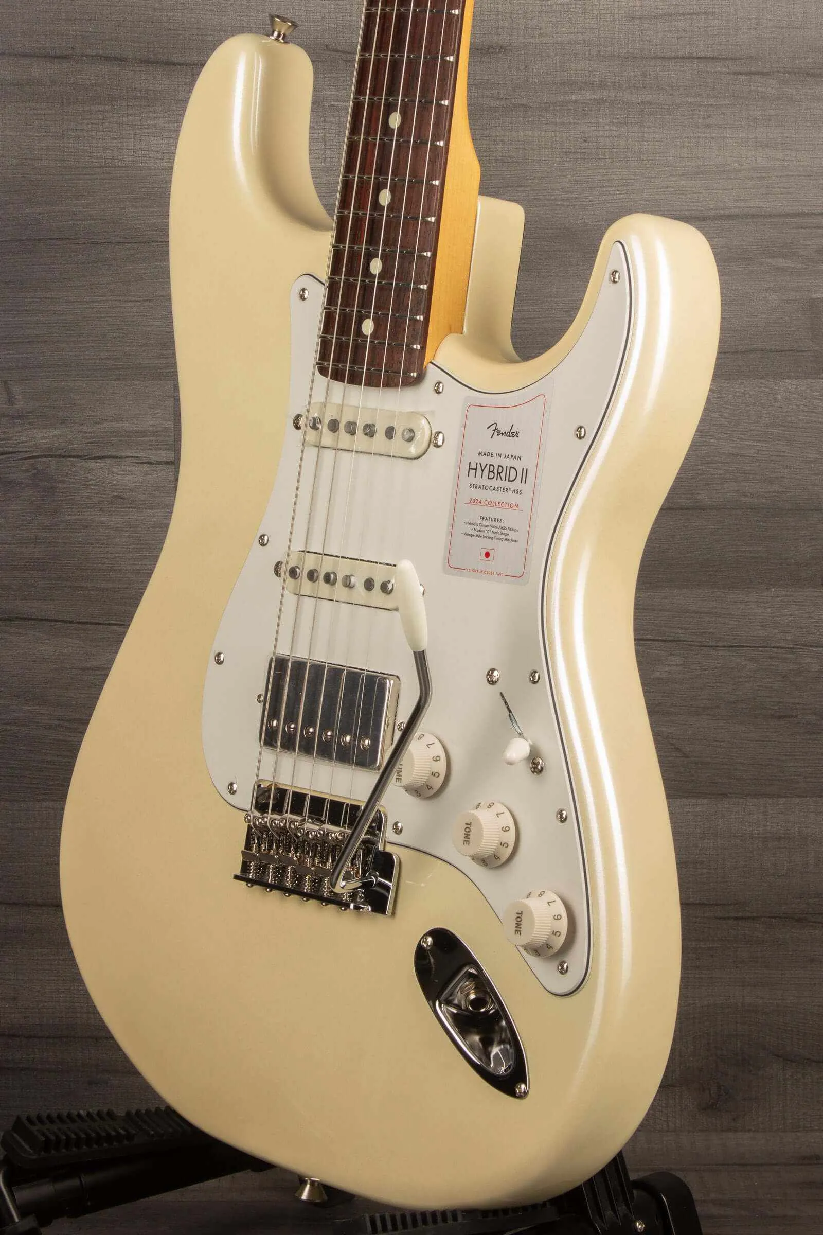 Fender Japanese Ltd 2024 HYBRID II STRAT HSS Electric Guitar RW - Olympic Pearl