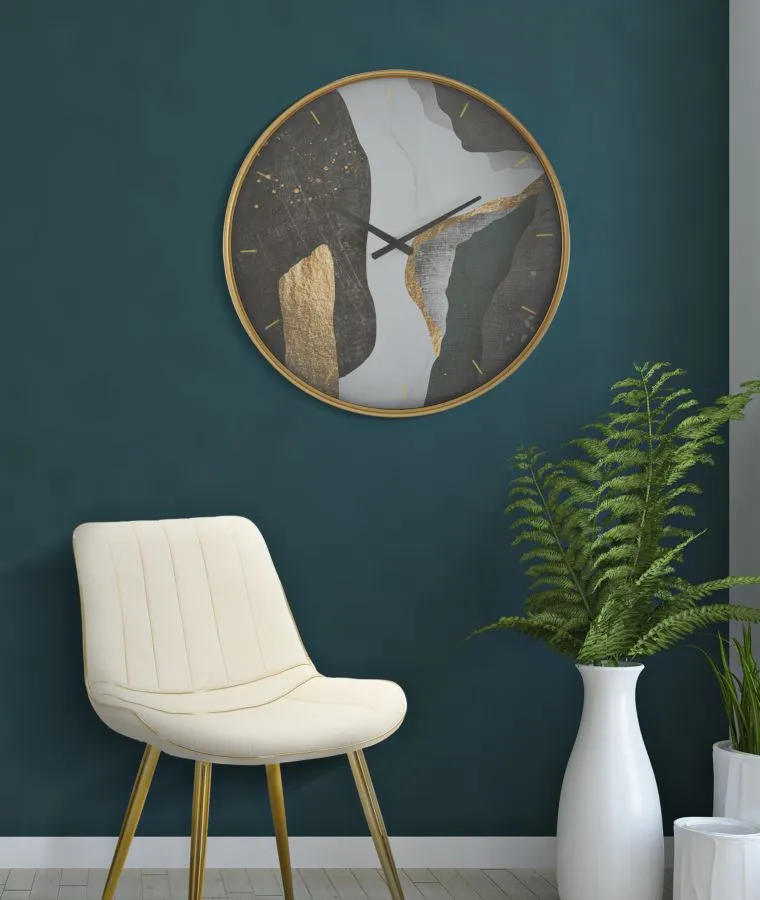 Fluid Art Modern Contemporary Wall Clock