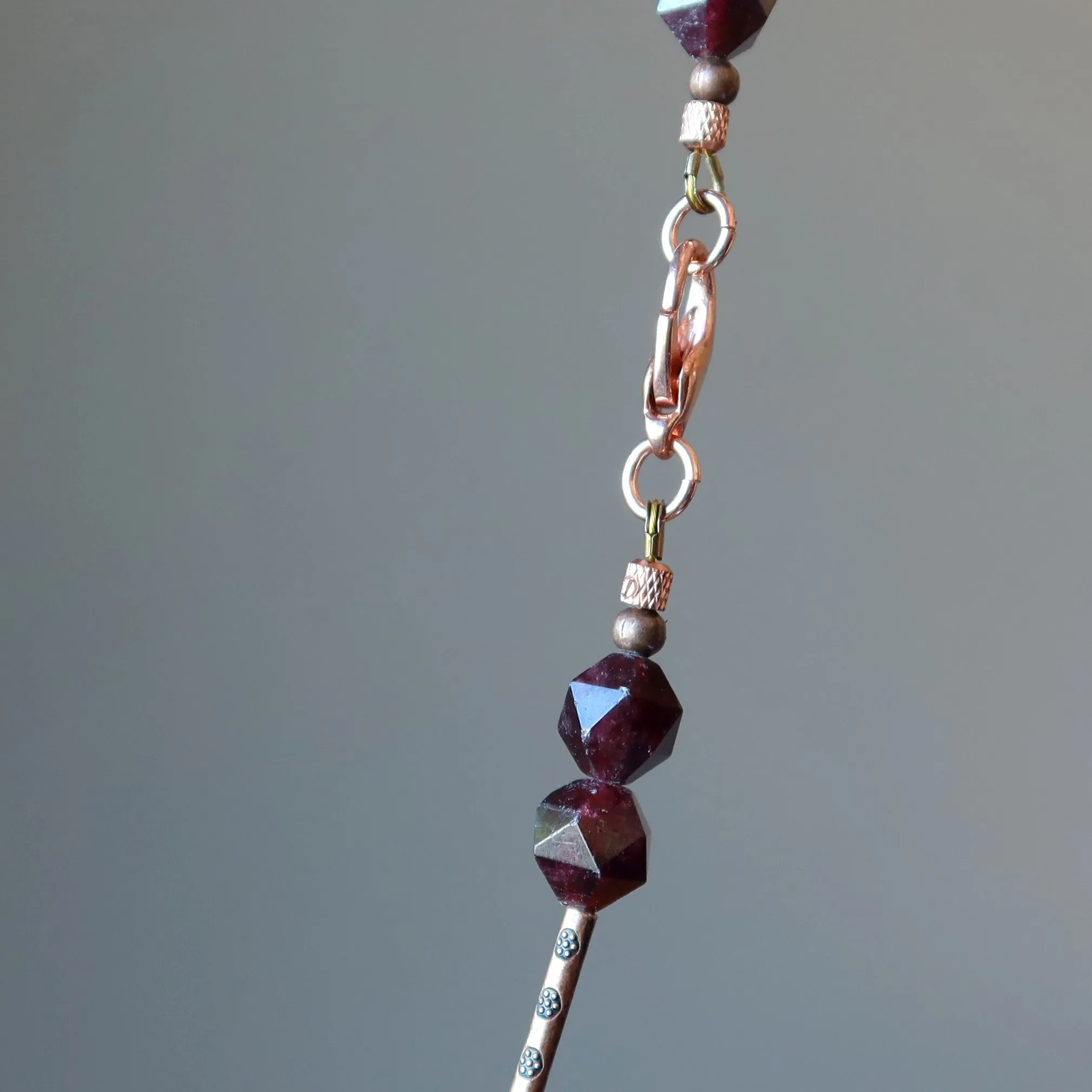 Garnet Necklace Lady in Red Classic Faceted Gemstones