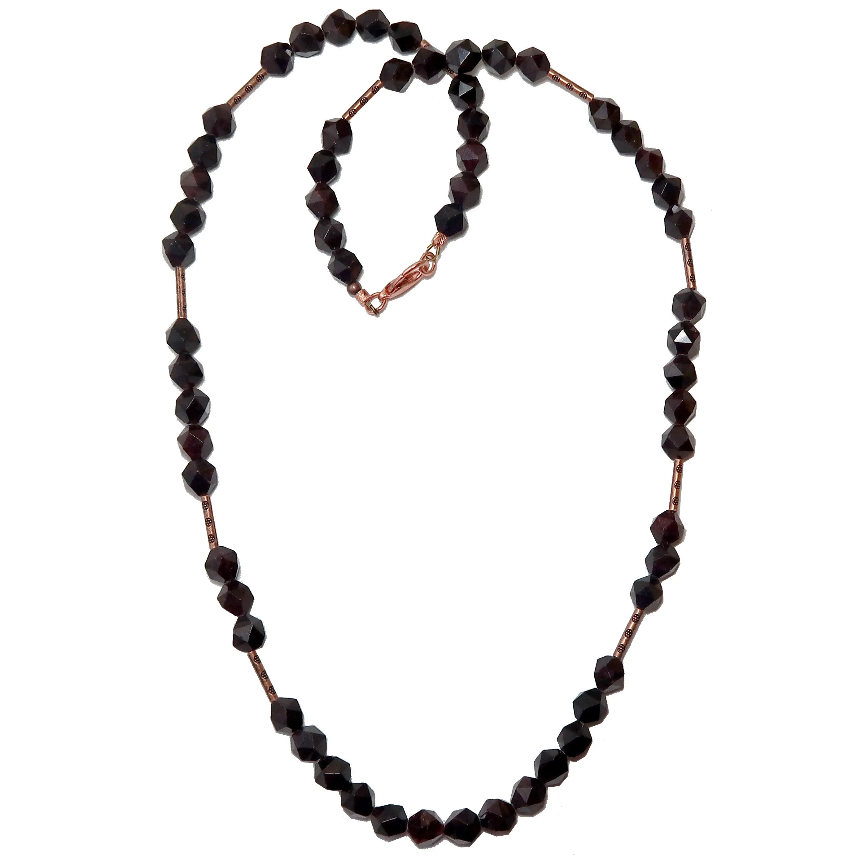Garnet Necklace Lady in Red Classic Faceted Gemstones