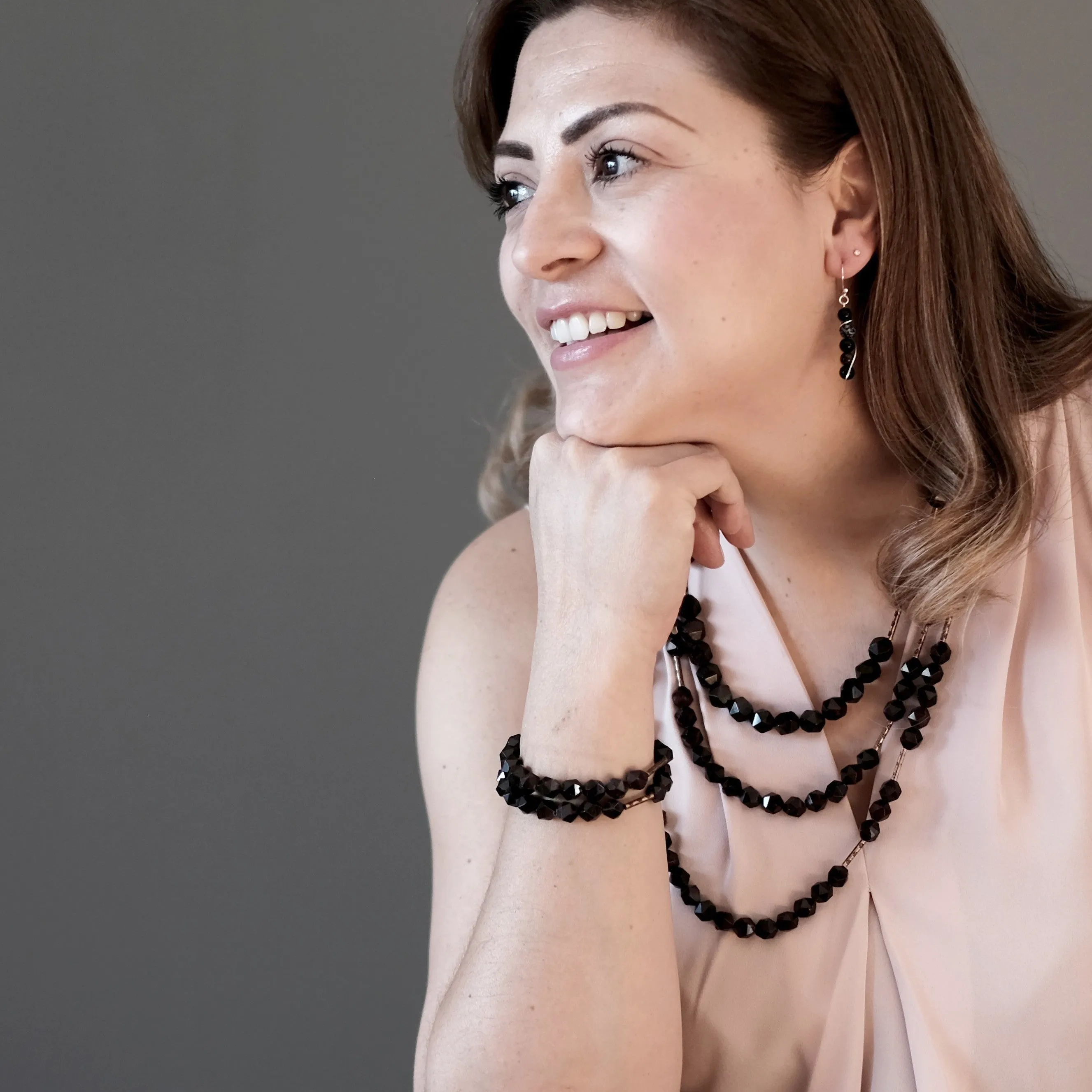 Garnet Necklace Lady in Red Classic Faceted Gemstones