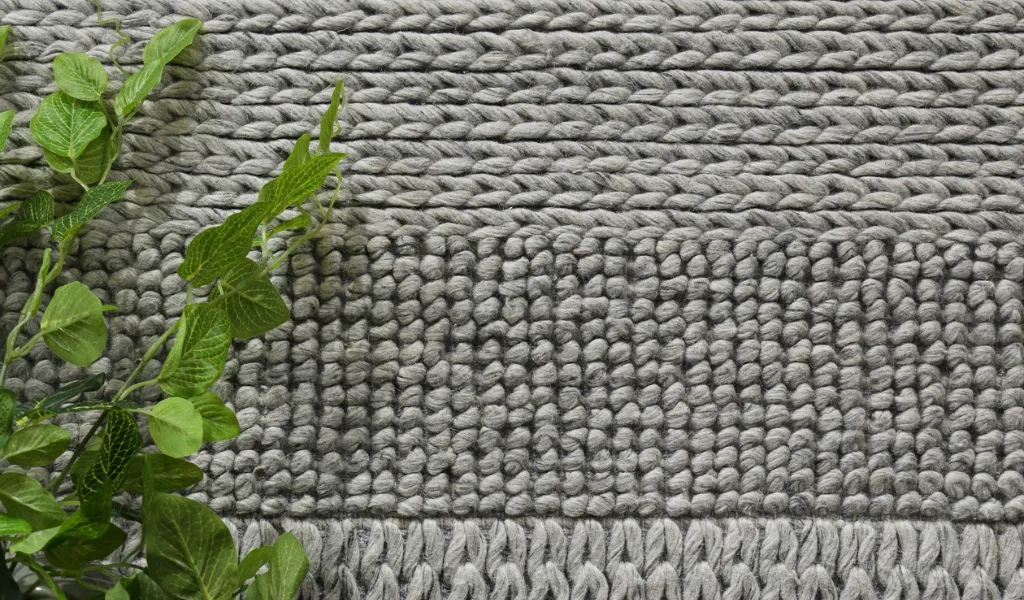 Halo Grey Multi Pattern Wool Blend Rug