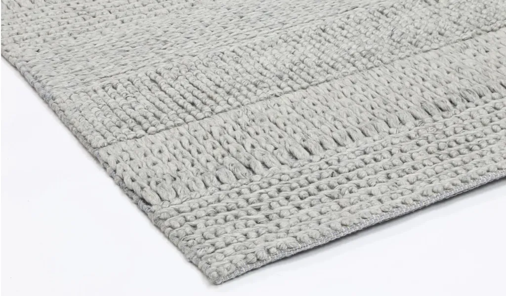 Halo Grey Multi Pattern Wool Blend Rug