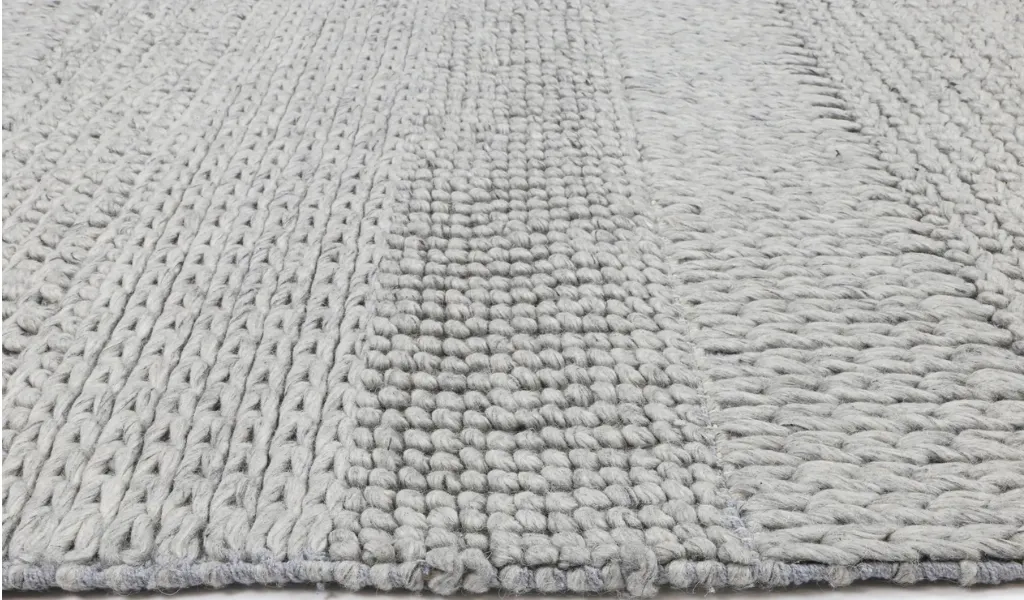 Halo Grey Multi Pattern Wool Blend Rug