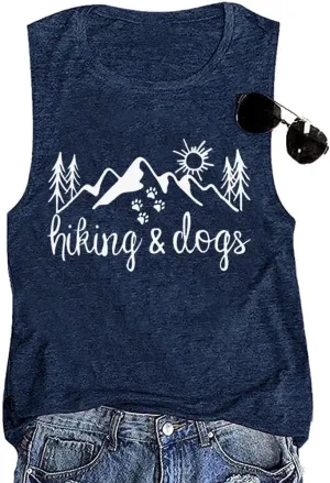 Hiking Mountain Shirts Women Funny Adventure Graphic Tank Top Summer Outdoor Camping Sleeveless Tee