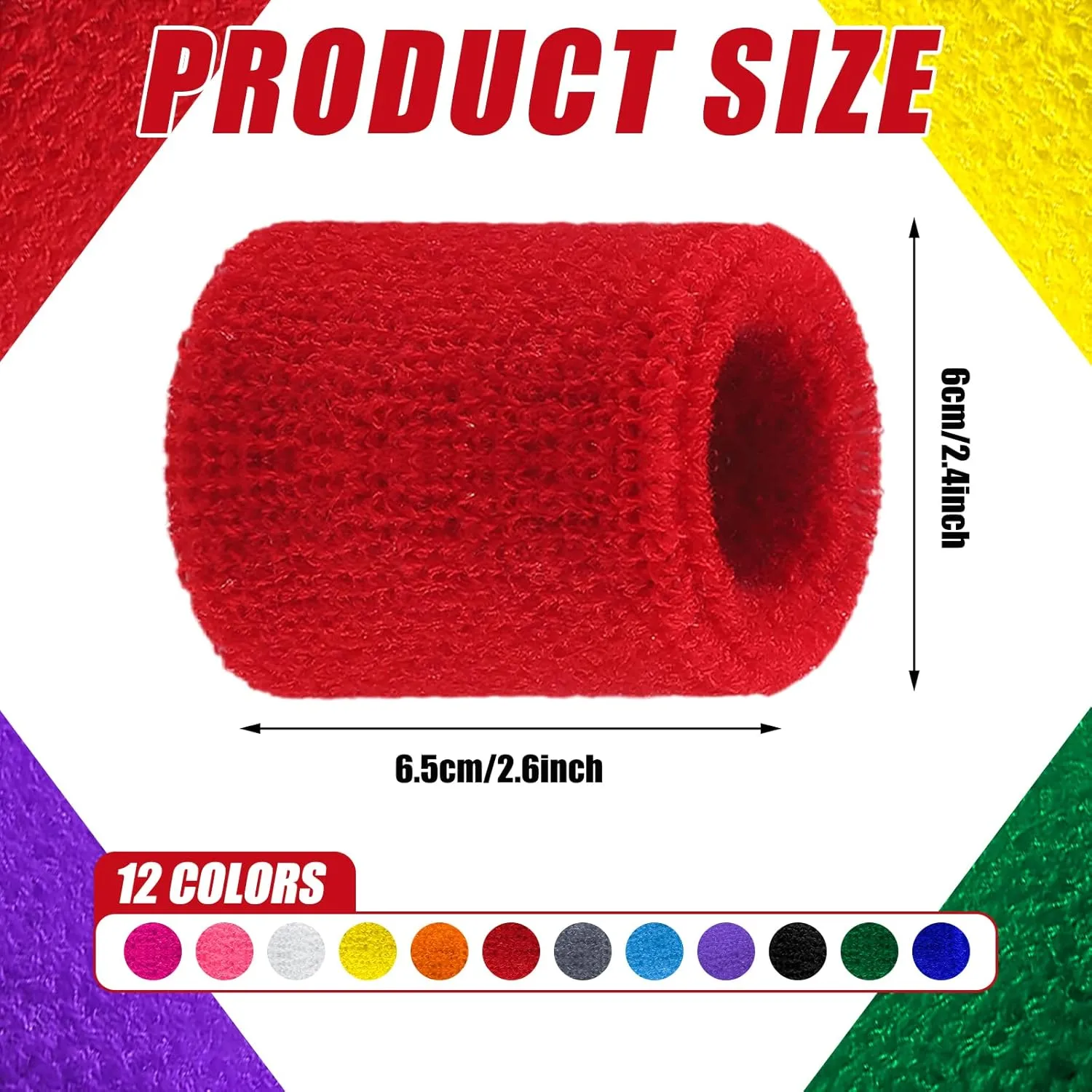 Hungdao sweatbands for Kids Bulk Sweat Band Athletic Sports Wrist Bands Basketball Football Party Favors for Kids Outdoor Activity