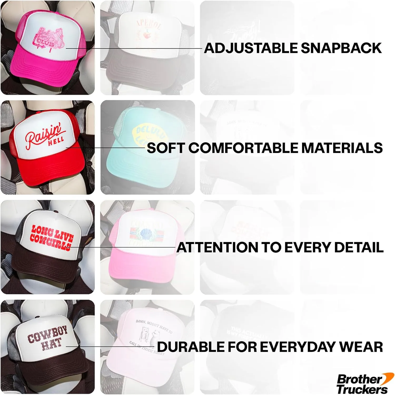 Mama Gang Vintage Trucker Hat | for Moms & Mothers Day | Premium Snapback Baseball Hat for Men & Women