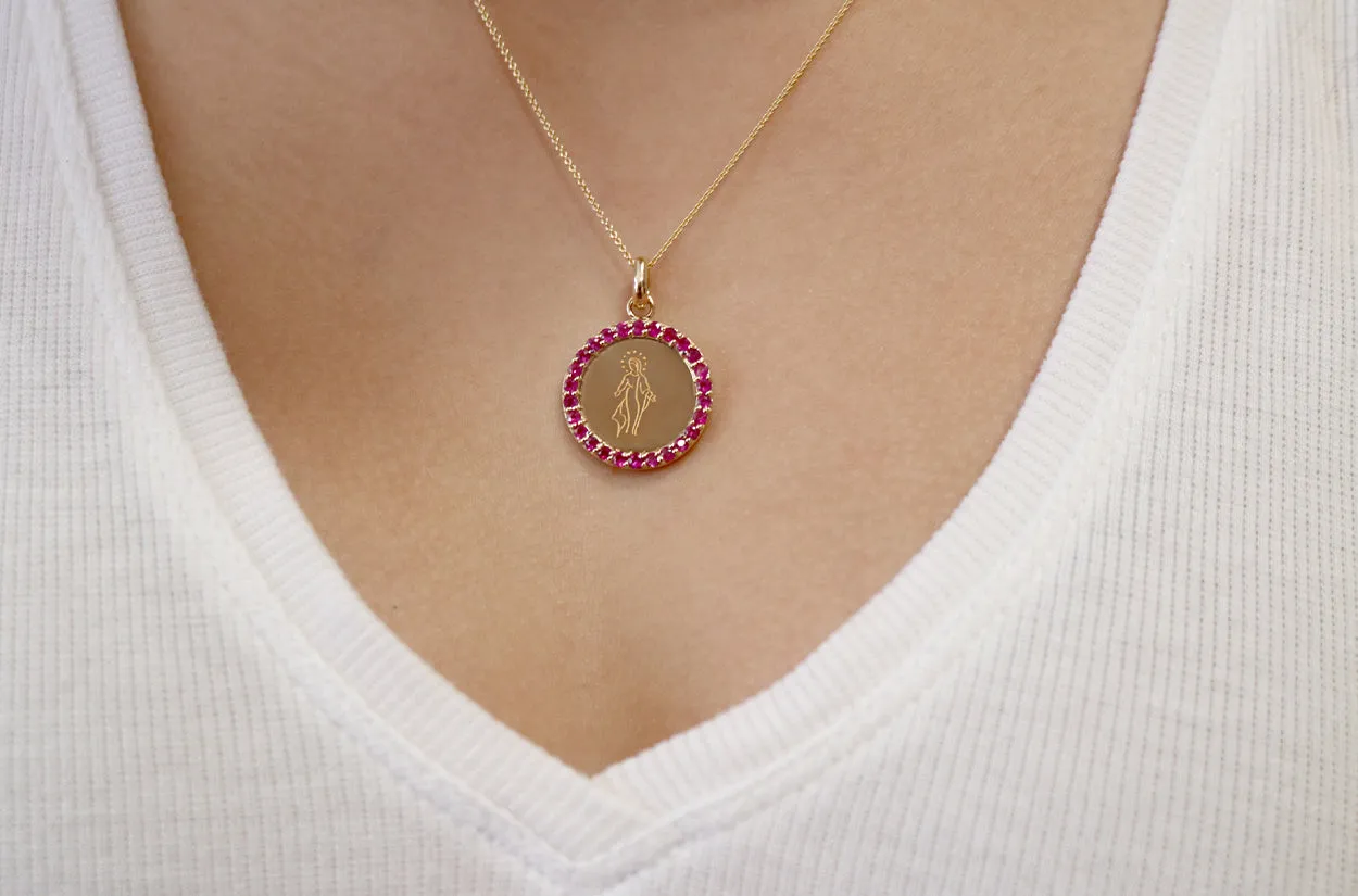 Medal Miraculous | Milagrosa Gold & Pink Sapphires