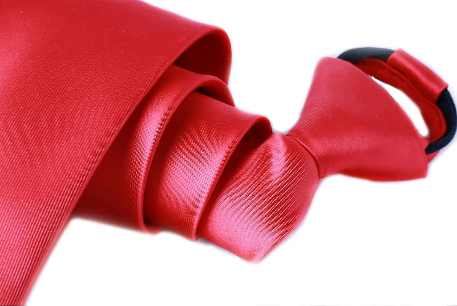 Moda Di Raza Ties For Men, Alternative to Clip On, Woven Microfiber Satin Silk Finish, Zipper Necktie For Adult and Boys