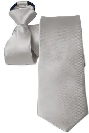 Moda Di Raza Ties For Men, Alternative to Clip On, Woven Microfiber Satin Silk Finish, Zipper Necktie For Adult and Boys