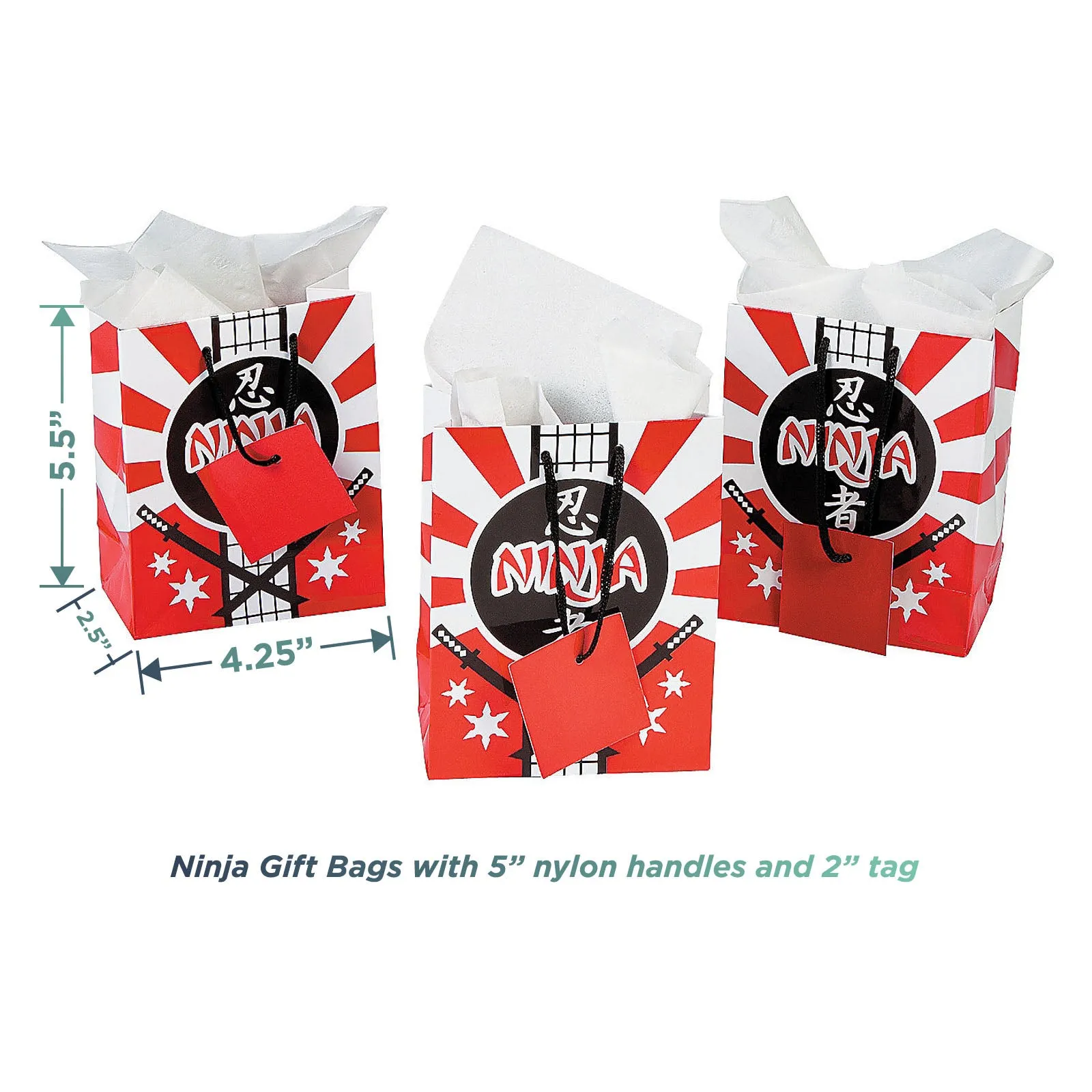 Ninja Favors Set - Favors for Ninja Theme Party (Serves 12)